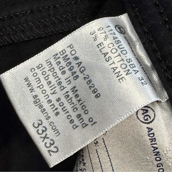 AG Adriano Goldschmied The Graduate Tailored Leg Black Pants Men’s 33x32 - Picture 6 of 7